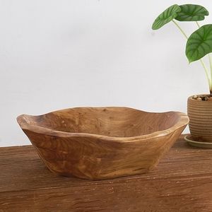Ensemble de bols en bois sculptés à la main, écologiques, en bois massif, de qualité supérieure, pour salades, soupes, riz, collations et table à manger. - Product Image 5