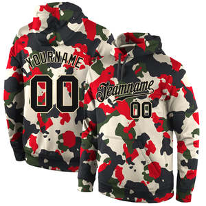 Sudadera con Capucha de Forro Polar con Estampado de Camuflaje Personalizado, Unisex, de Poliéster Transpirable, Estilo Casual de Invierno, con Nombre y Número Personalizados - Product Image 1