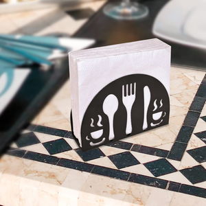 Porta pañuelos metálico para el hogar, soporte de servilletas de pie para mesa de cocina - Product Image 6