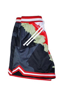 Pantalones Cortos Deportivos de Malla 100% Poliéster para Hombre, Cintura Elástica Cómoda, Estampado Gráfico Personalizado por Transferencia de Calor, Secado Rápido, Transpirables, con Bolsillos - Product Image 6