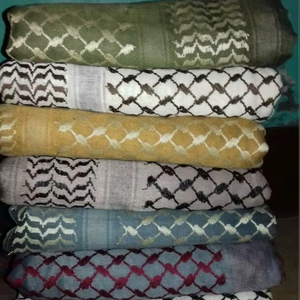 Bufanda árabe Ghutra Bufanda estilo cabeza Bufanda multiusos Diseños más nuevos Bufanda árabe de algodón de gran tamaño - Product Image 1