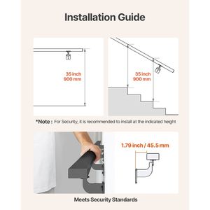 15ft Black Aluminum Wall Mounted Stair Handrail 250lbs Load Capacity Indoor Industrial Railing <b>Key</b> Feature for Stair Parts - Product Image 4