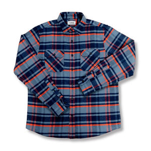 Chemise en flanelle de coton pour homme, à carreaux, manches longues, boutonnée, décontractée, extra douce et chaude, pour l'automne, logo personnalisé, vente en gros - Product Image 3