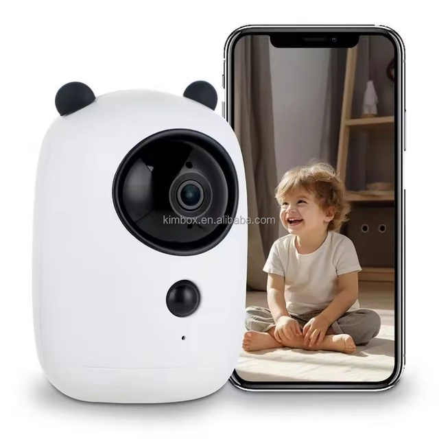 Low Power 4MP WiFi Battery CMOS Camera Night Vision Wide Angle PIR Motion Detection Indoor Security Cloud Memory Card Storage