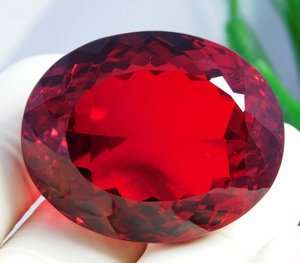 พลอยโทแพซสีแดงบราซิลธรรมชาติทรงรีเจียระไนสำหรับทำเครื่องประดับ จี้ แหวน ของขวัญสำหรับผู้หญิง - Product Image 6