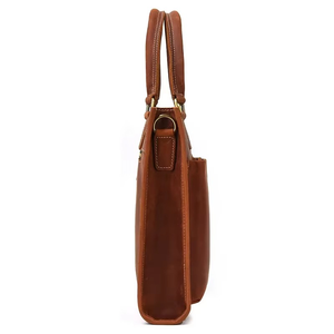 Bolso Bandolera para Portátil de Cuero Genuino de Primera Calidad, Diseño Impermeable, Personalizable, Color Marrón, Elegante, con Múltiples Bolsillos - Product Image 3
