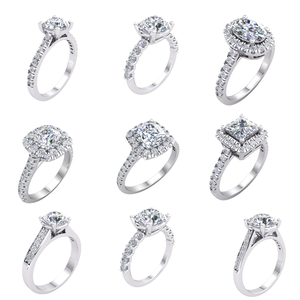 Divya Creations Women's 925S <b>Solid</b> <b>Silver</b> Rhodium Plated Classic Design Pave Setting Brilliant Cut IGI Certified 5.29Cts VS - Product Image 2