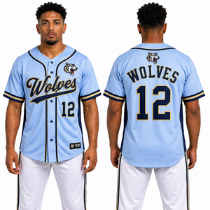 Uniforme Deportivo Personalizado de Béisbol con Bordado, Cierre de Botones, Poliéster, Proveedor OEM, Fabricante al por Mayor, Ropa Deportiva Profesional - Product Image 2