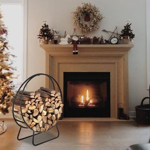 Supporto per Legna da Ardere in Ferro a Strato Singolo, Lungo 4 Piedi, Alto 24 Pollici, con Motivo a Sabbia Nera, Stile Freccia, per Caminetto, Accessorio per Interni ed Esterni - Product Image 5