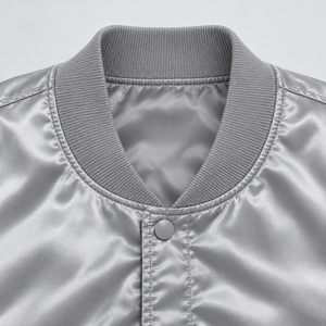 Chaqueta universitaria de béisbol de seda personalizada OEM en blanco para bordar, chaqueta bomber de satén para hombre, chaqueta unisex, ropa griega - Product Image 3