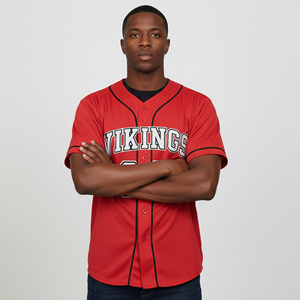 Premium quality Customized Breathable Sublimated Short Sleeve <b>Baseball</b> Jerseys Men's 100% Polyester Solid Color Plus Size Summer - Product Image 4