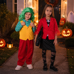 Disfraz de Payaso Loco para Niños Baige, Traje de Villano Oscuro para Cosplay, Disfraz para Actuaciones de Halloween - Product Image 5