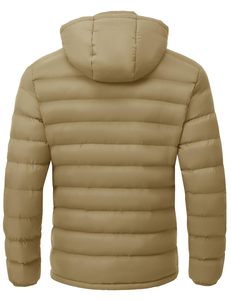 Veste matelassée personnalisée pour homme, vente en gros, veste d'hiver à capuche, légère, rembourrée, imperméable, chaude, pour l'extérieur - Product Image 2