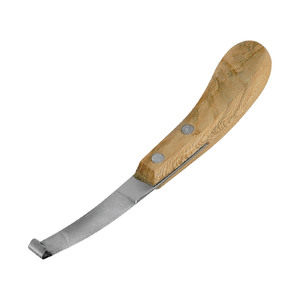 Cuchillo para Pezuñas de Acero Inoxidable Hecho a Mano con Certificación CE, Hoja Afilada, Mango de Madera Antideslizante y Cómodo, Herramientas para el Cuidado de Pezuñas - Product Image 3