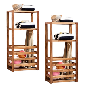 Meubles de salle de bain d'hôtel support de salle de bain en bois de teck support de rangement durable meilleure qualité - Product Image 5