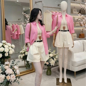 2 Piece Long Summer Hot <b>Set</b> Women's Clothing Solid Skinny Cotton Eco-Friendly Washable Customized Packaging Vietnam Manufacturer - Product Image 5