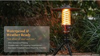 Lanterne de camping LED tactique portable et étanche avec recharge Type-C, lampe de table et suspendue pour la randonnée et les activités de plein air