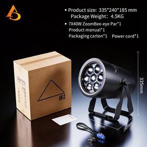 Luz par de aluminio Bee Eye de 7X40W con control puntual para discotecas, bares y clubes nocturnos - Product Image 4
