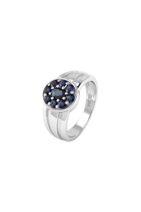 Bague en saphir bleu en argent sterling 92,5 KLSR-11617 - Product Image 1