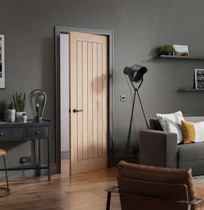 Portes en bois MDF de style moderne de bonne qualité, résistantes à l'eau avec film PVC pour salle de bain, chambre à coucher, intérieur - Product Image 2