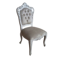 Ensemble de salle à manger de style français Table à manger et chaise de salle à manger peintes en blanc en bois pour meubler Meubles de salle à manger de style européen