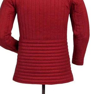 Traditional High-Quality Medieval Gambeson <b>Jacket</b> Red Quilted Padded Armor LARP SCA Reenactment SCA Custom OEM ODM - Product Image 4