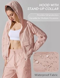 ผู้ผลิตเสื้อแจ็คเก็ตกันลมแบบ OEM สีสันตัดกัน เสื้อแจ็คเก็ตกันลมสำหรับผู้หญิง น้ำหนักเบา สำหรับเล่นกีฬา กันน้ำ มีฮู้ด - Product Image 3