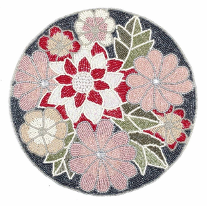 Handcrafted Floral Glass Beaded <b>Table</b> <b>Mat</b> Beaded Charger Plate Decorative Glitz <b>Table</b> <b>Mat</b> in Wholesale Price - Product Image 2