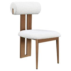 เก้าอี้ทานข้าว ดรา ทำจากไม้สักแท้ คุณภาพดี สีวอลนัท พร้อมผ้าหุ้มปรับแต่งได้ สำหรับใช้ภายในอาคาร - Product Image 2