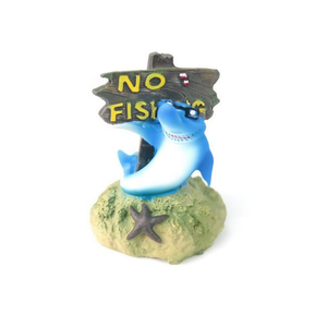 Decoración <span class=keywords><strong>de</strong></span> Resina para <span class=keywords><strong>Acuario</strong></span> Yommy, Letrero <span class=keywords><strong>de</strong></span> Prohibido Pescar con Tiburón <span class=keywords><strong>de</strong></span> 8cm, para Decoración <span class=keywords><strong>de</strong></span> Peceras - Product Image 2
