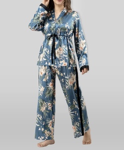Wholesale Modest Breathable Night Suit <b>Kaftan</b> for Women Hand Drawn Print Traditional Islamic Clothing and Accessory Designed - Product Image 3