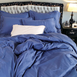 ผ้าปูที่นอนสีฟ้า Azure Blue หรูหรา นุ่มสบาย ระดับพรีเมียม - Product Image 5
