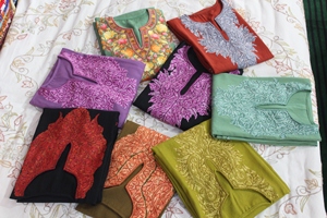 Robe traditionnelle musulmane pour femmes, en coton brodé, style kashmiri, ample, à manches longues, pour l'hiver, vêtements ethniques - Product Image 4