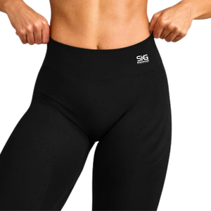 Leggings Deportivos de Cintura Alta sin Costuras para Mujer, Leggings Elásticos para Fitness, Yoga, Running, Gimnasio, con Ajuste Cómodo y Logotipo Gris - Product Image 1