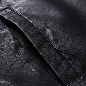Custom Faux <b>Leather</b> <b>Jacket</b> Black Outwear Male PU <b>Leather</b> Coats Top Quality Motorcycle <b>Jacket</b> for <b>Men</b> - Product Image 5