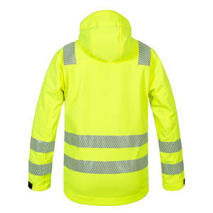 Chaqueta de Trabajo de Invierno Reflectante de Alta Visibilidad con Cierre, Tela de Poliéster, para Exteriores, Cálida, con Luz LED Intermitente de Seguridad, Resistente al Viento - Product Image 2
