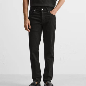 <b>Mens</b> Slim Fit Jeans <b>Stretch</b> Denim <b>Pants</b> Casual Stylish Straight Leg Trousers Comfortable Lightweight Fashion Wear - Product Image 1