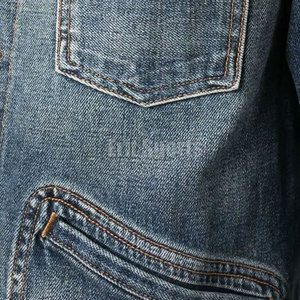 Chaqueta de Mezclilla para Hombre con Logotipo Personalizado, de Alta Calidad y Bajo Precio, Talla Grande, Chaqueta de Invierno Personalizada con Cuello Alto y Logotipo en la Parte Delantera - Product Image 6