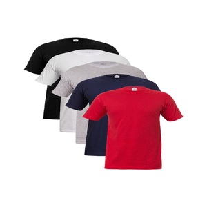 T-shirts décontractés pour hommes en jersey uni tricoté, 200 grammes, coupe ample, manches courtes, col rond, respirant, séchage rapide, écologique - Product Image 5