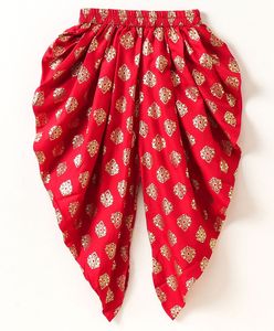 Conjunto de Ropa Étnica Tradicional para Niñas, Blusa Jacquard con Pantalones Dhoti, Atuendo Festivo para Fiestas, Diseño sin Mangas - Product Image 4