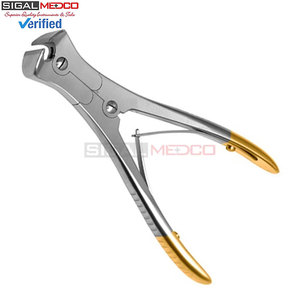 2 pièces Coupe-épingles et coupe-fils canulés TC 9 et 6 pouces, à extrémité dorée, instruments médicaux orthopédiques pour la chirurgie osseuse - Product Image 4