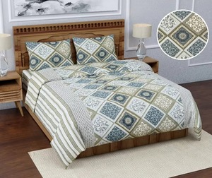 Cotton Comforter <b>Sets</b> with 2 <b>Pillow</b> Covers Vintage Geometric Diamond Print Soft Lightweight Comforter <b>Sets</b> - Product Image 2