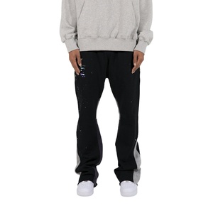 Pantalon de survêtement évasé décontracté de haute qualité pour hommes sur mesure pantalon de survêtement ceinture élastique pantalon de survêtement empilé pour hommes 2025 - Product Image 2