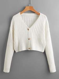 Suéter Holgado con Cuello en V y Mangas Murciélago, Transpirable, para Mujer, Talla Grande, Corte Relajado - Product Image 4