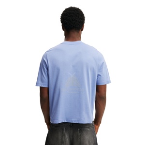 Mode Offre Spéciale 100% coton poids lourd T-shirt hommes personnalisé Dtf imprimé graphique T-shirts Boxy Fit recadrée surdimensionné T-shirt - Product Image 3