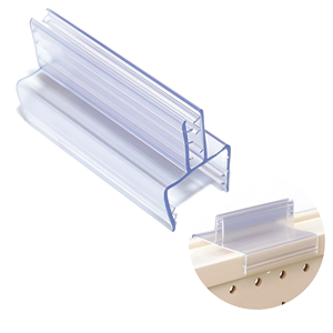 Soportes de letreros personalizados con adhesivo inferior Plástico transparente PVC Publicidad Etiqueta de precio Soporte de letrero Marketing Supergrip - Product Image 1