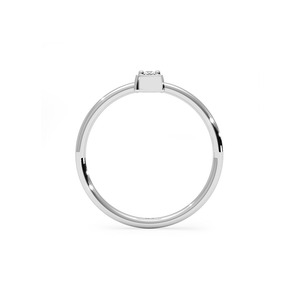 Anillo Minimalista con Diamante Natural en Plata de Ley 925 |   Anillo de Joyería Fina Elegante para Uso Diario para Mujer - Product Image 6
