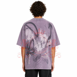 Camiseta Oversize con Hombros Caídos y Efecto Desgastado, con Acabado Premium Lavado para un Look Casual y Cómodo para el Día a Día - Product Image 2