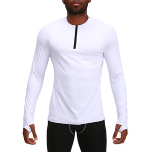 Chemise de Compression hommes à manches longues blanc Top qualité Fitness peau séchage rapide respirant décontracté manches longues chemises de Compression - Product Image 2