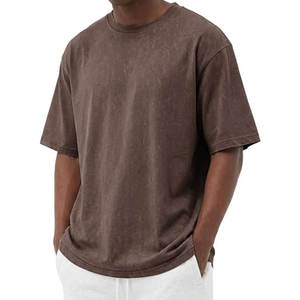 Camisetas de algodón para hombre, camisa de manga corta extragrande, camisetas holgadas de verano, ropa informal básica lavada, informal, cómoda, unisex - Product Image 1